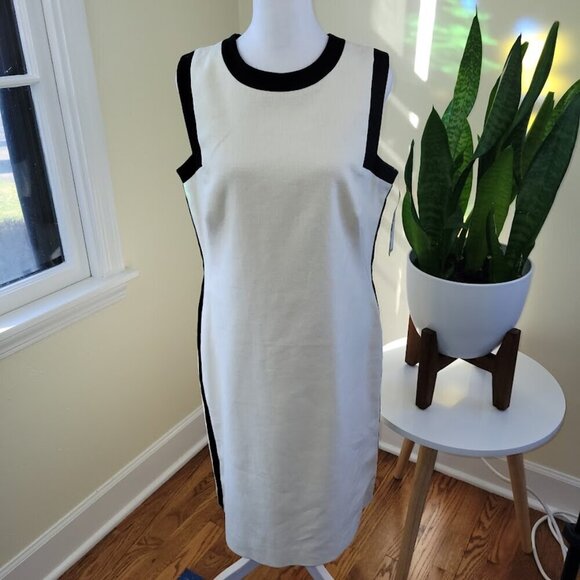 Lauren Ralph Lauren Dresses & Skirts - NWT Lauren Ralph Lauren Sleeveless Color Block Sheath Dress Linen Blend Size 12
